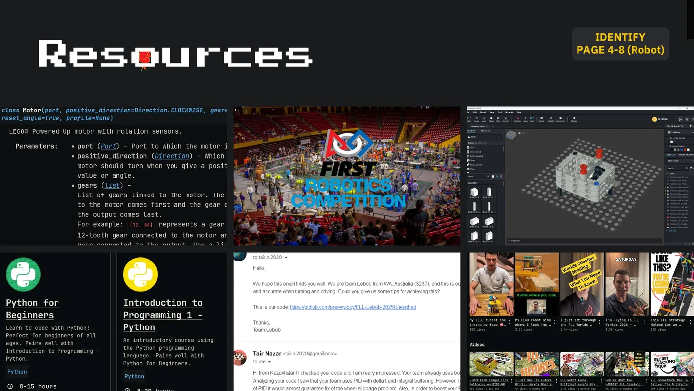Slide 34: IDENTIFY Resources PAGE 4-8 (Robot)